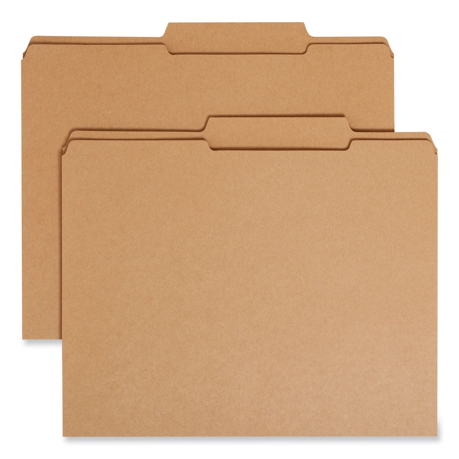 Guide Height Reinforced Heavyweight Kraft File Folder, 2/5-Cut Tabs: Right of Center, Letter, 0.75" Expansion, Brown, 100/Box - 