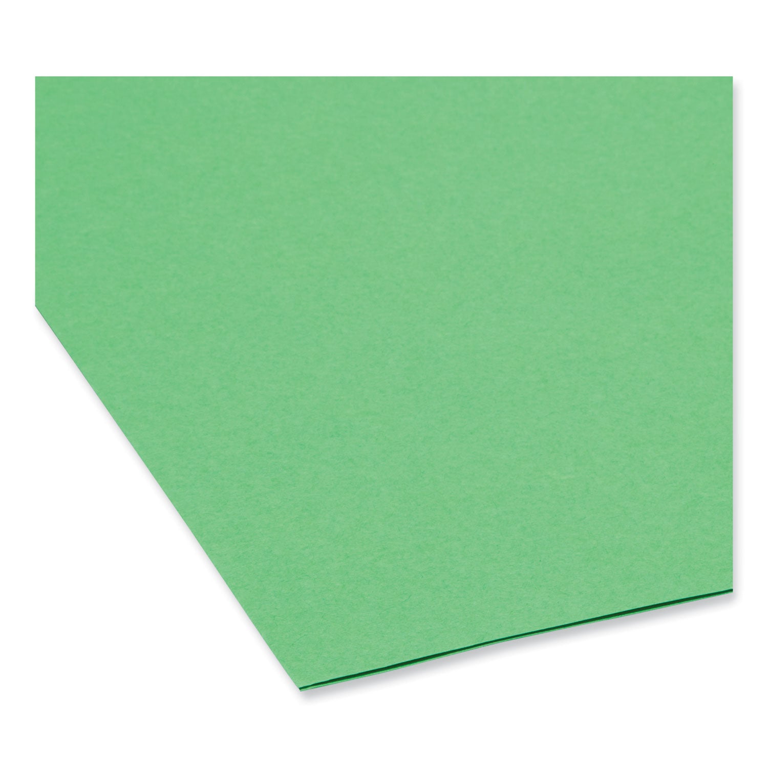 SuperTab Colored File Folders, 1/3-Cut Tabs: Assorted, Letter Size, 0.75" Expansion, 11-pt Stock, Green, 100/Box - 