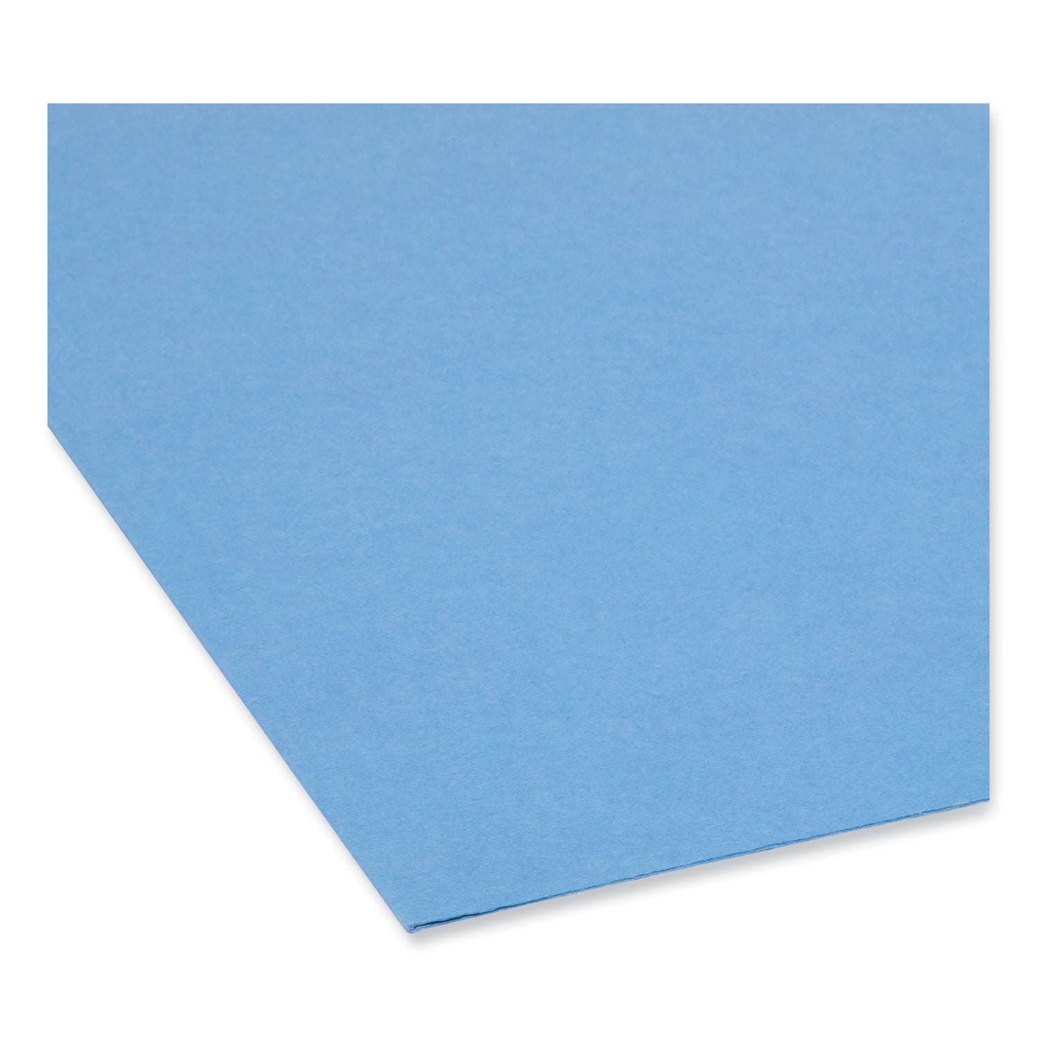 SuperTab Colored File Folders, 1/3-Cut Tabs: Assorted, Letter Size, 0.75" Expansion, 11-pt Stock, Blue, 100/Box - 