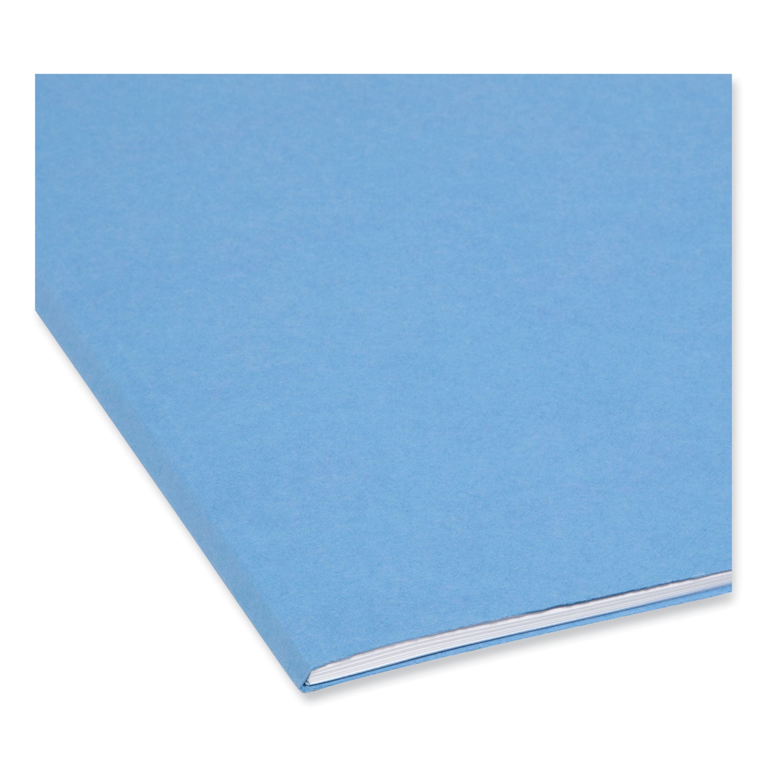 SuperTab Colored File Folders, 1/3-Cut Tabs: Assorted, Letter Size, 0.75" Expansion, 11-pt Stock, Blue, 100/Box - 