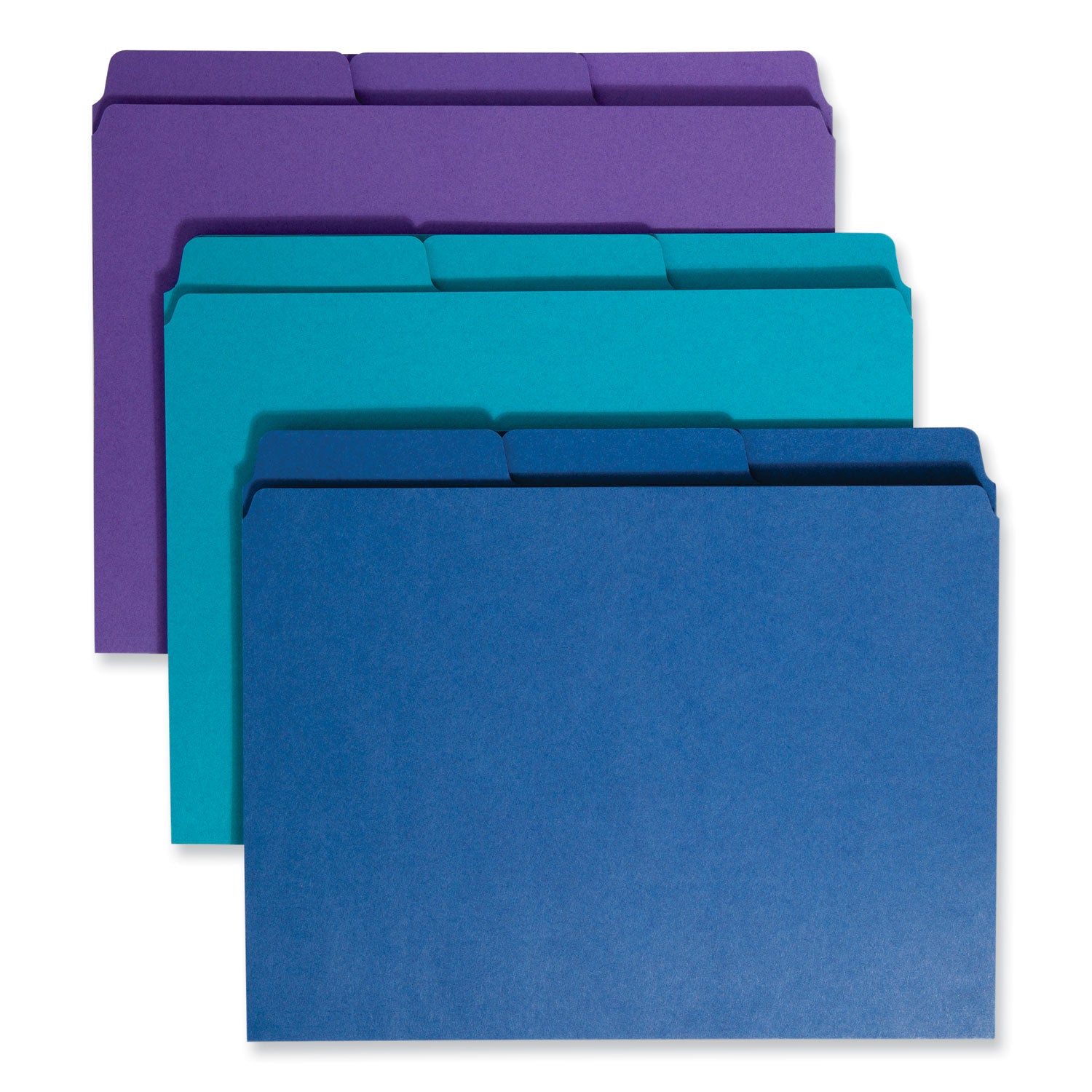 SuperTab Organizer Folder, 1/3-Cut Tabs: Assorted, Letter Size, 0.75" Expansion, Assorted Colors, 3/Pack - 