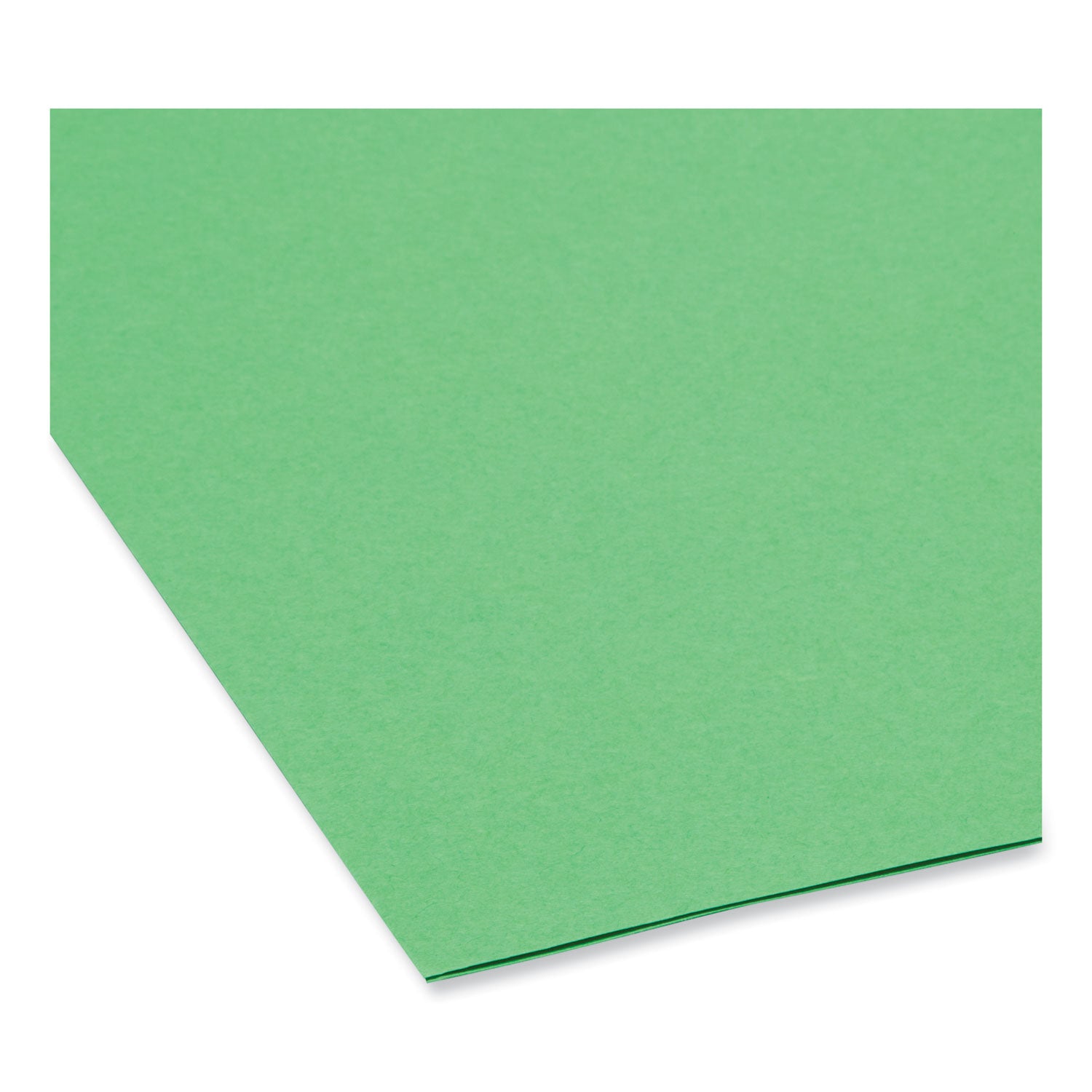 Colored File Folders, 1/3-Cut Tabs: Assorted, Letter Size, 0.75" Expansion, Green, 100/Box - 