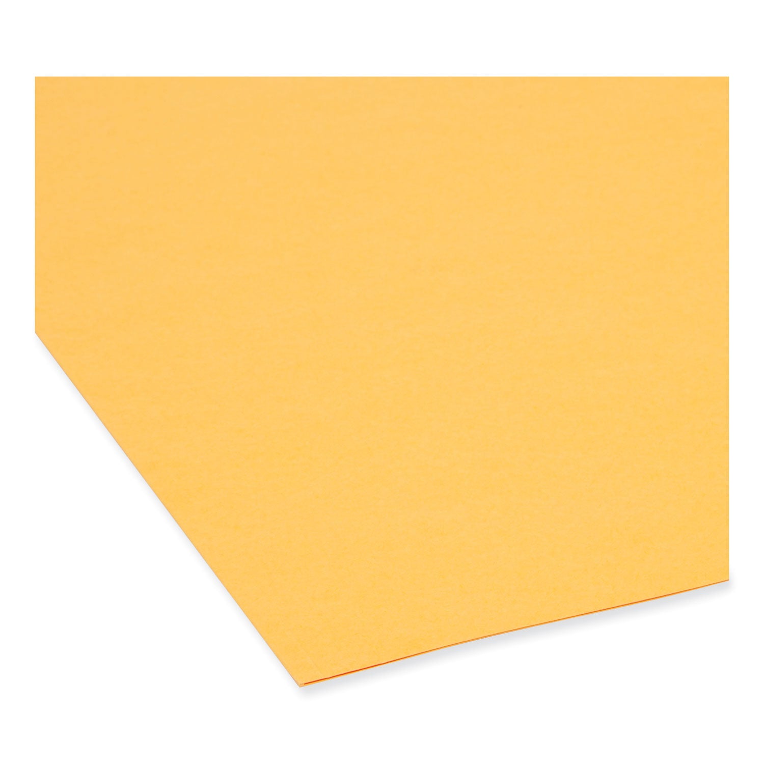 Reinforced Top Tab Colored File Folders, 1/3-Cut Tabs: Assorted, Letter Size, 0.75" Expansion, Goldenrod, 100/Box - 