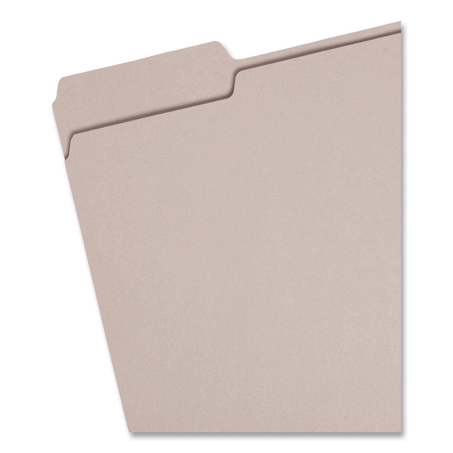 Colored File Folders, 1/3-Cut Tabs: Assorted, Letter Size, 0.75" Expansion, Gray, 100/Box - 
