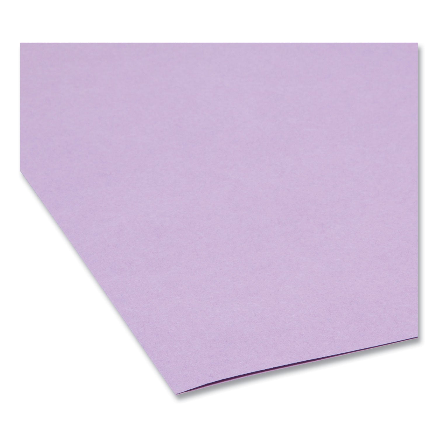 Colored File Folders, 1/3-Cut Tabs: Assorted, Letter Size, 0.75" Expansion, Lavender, 100/Box - 