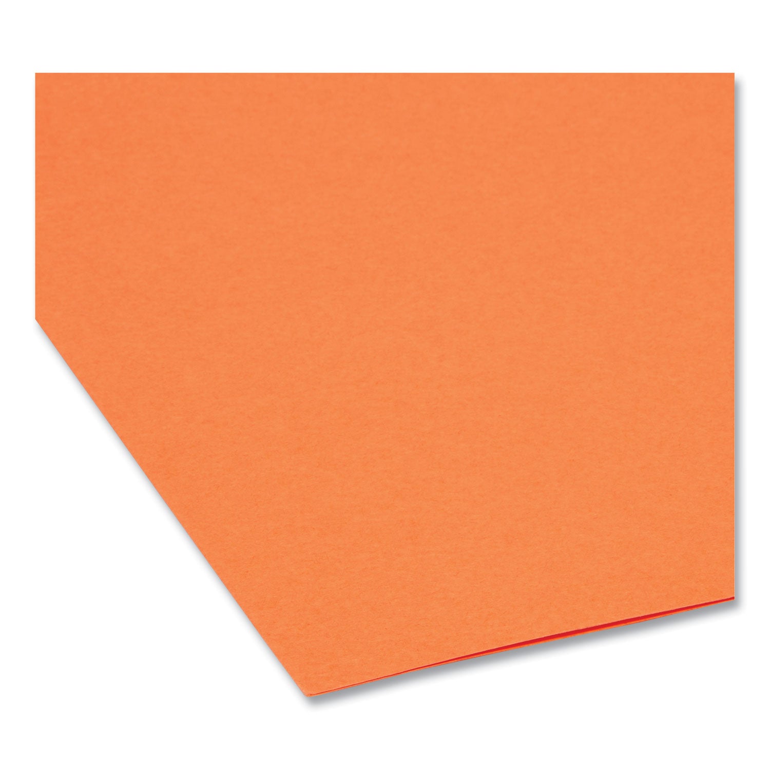 Reinforced Top Tab Colored File Folders, 1/3-Cut Tabs: Assorted, Letter Size, 0.75" Expansion, Orange, 100/Box - 