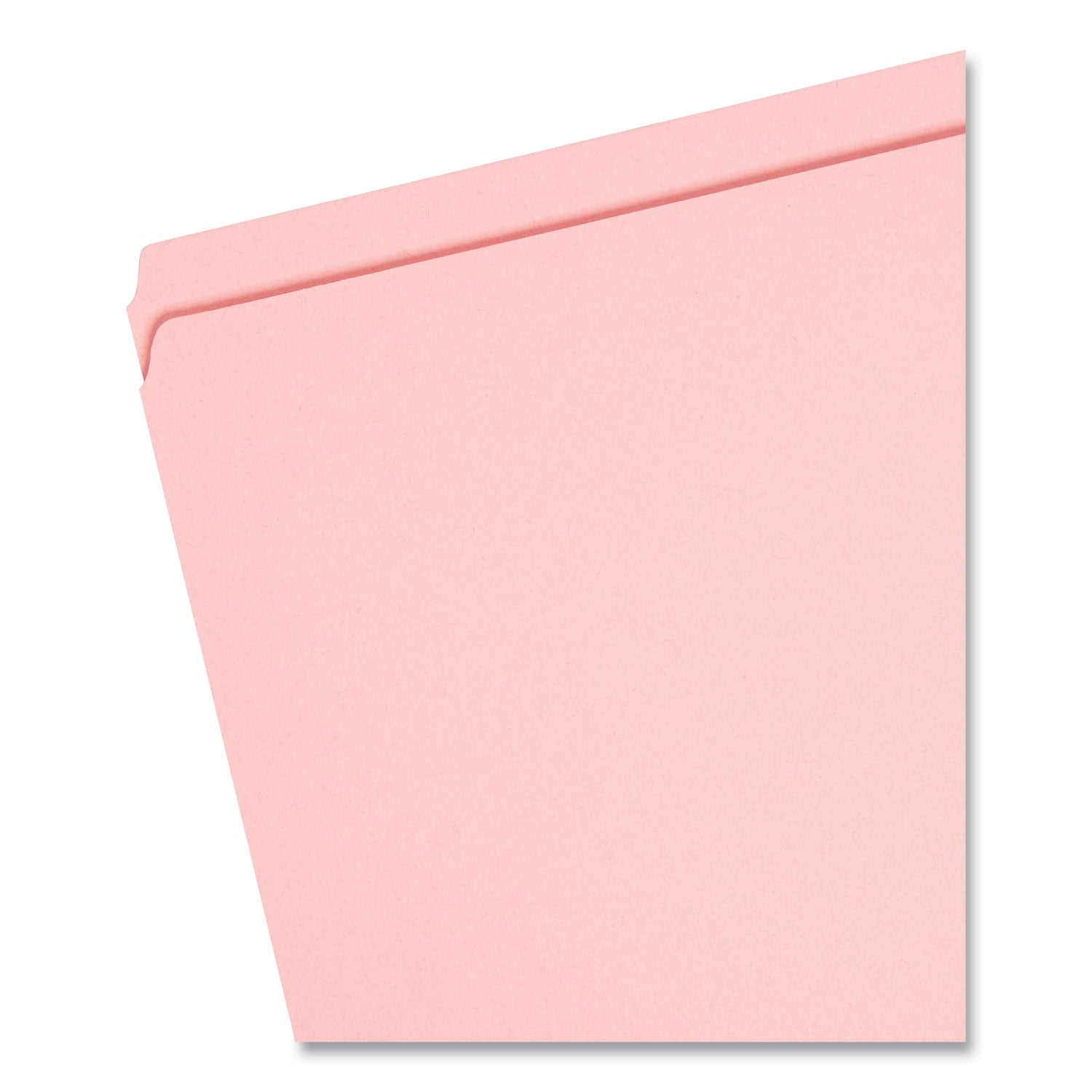 Reinforced Top Tab Colored File Folders, Straight Tabs, Letter Size, 0.75" Expansion, Pink, 100/Box - 2