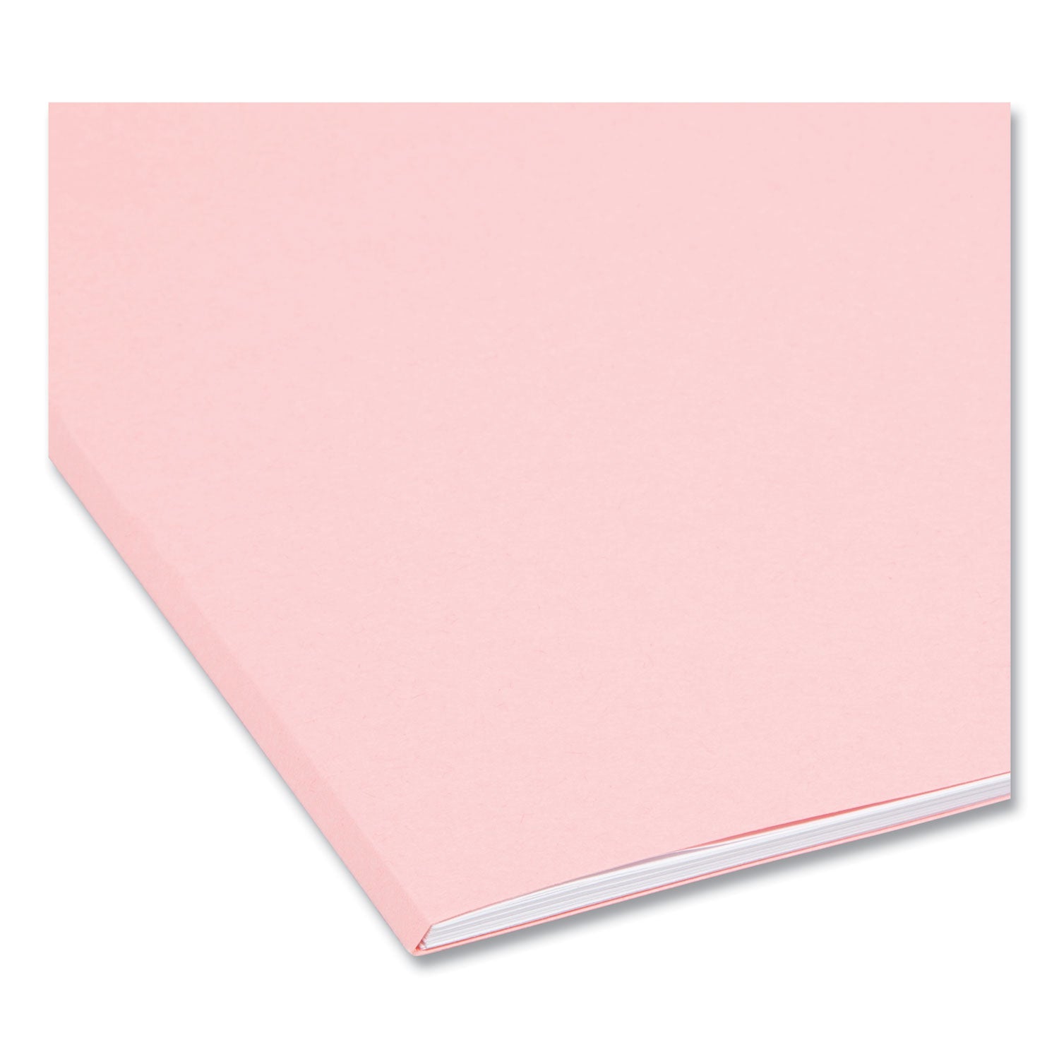 Reinforced Top Tab Colored File Folders, Straight Tabs, Letter Size, 0.75" Expansion, Pink, 100/Box - 5