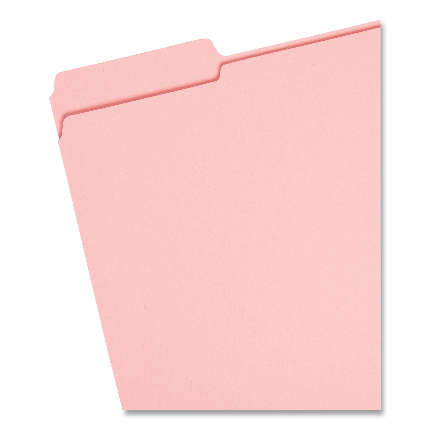Reinforced Top Tab Colored File Folders, 1/3-Cut Tabs: Assorted, Letter Size, 0.75" Expansion, Pink, 100/Box - 