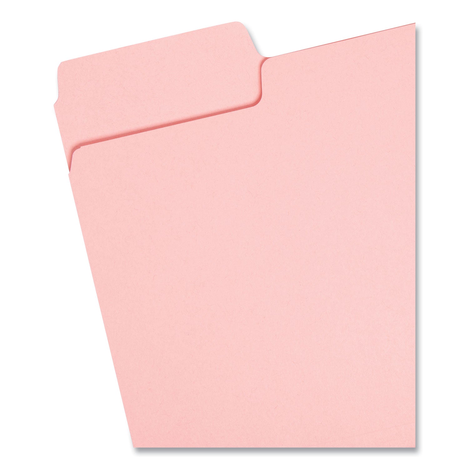 Colored File Folders, 1/3-Cut Tabs: Assorted, Letter Size, 0.75" Expansion, Pink, 100/Box - 