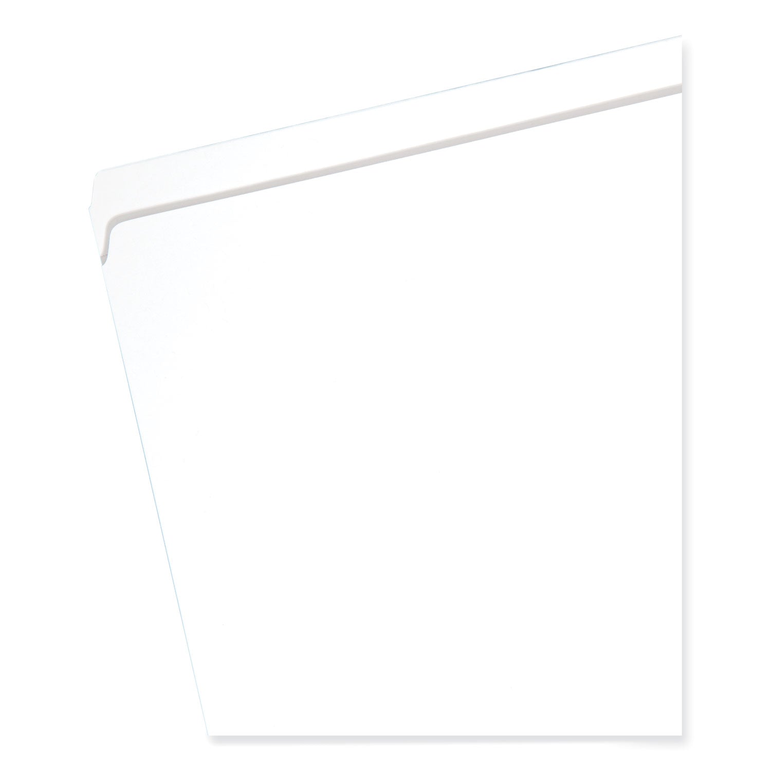 Reinforced Top Tab Colored File Folders, Straight Tabs, Letter Size, 0.75" Expansion, White, 100/Box - 