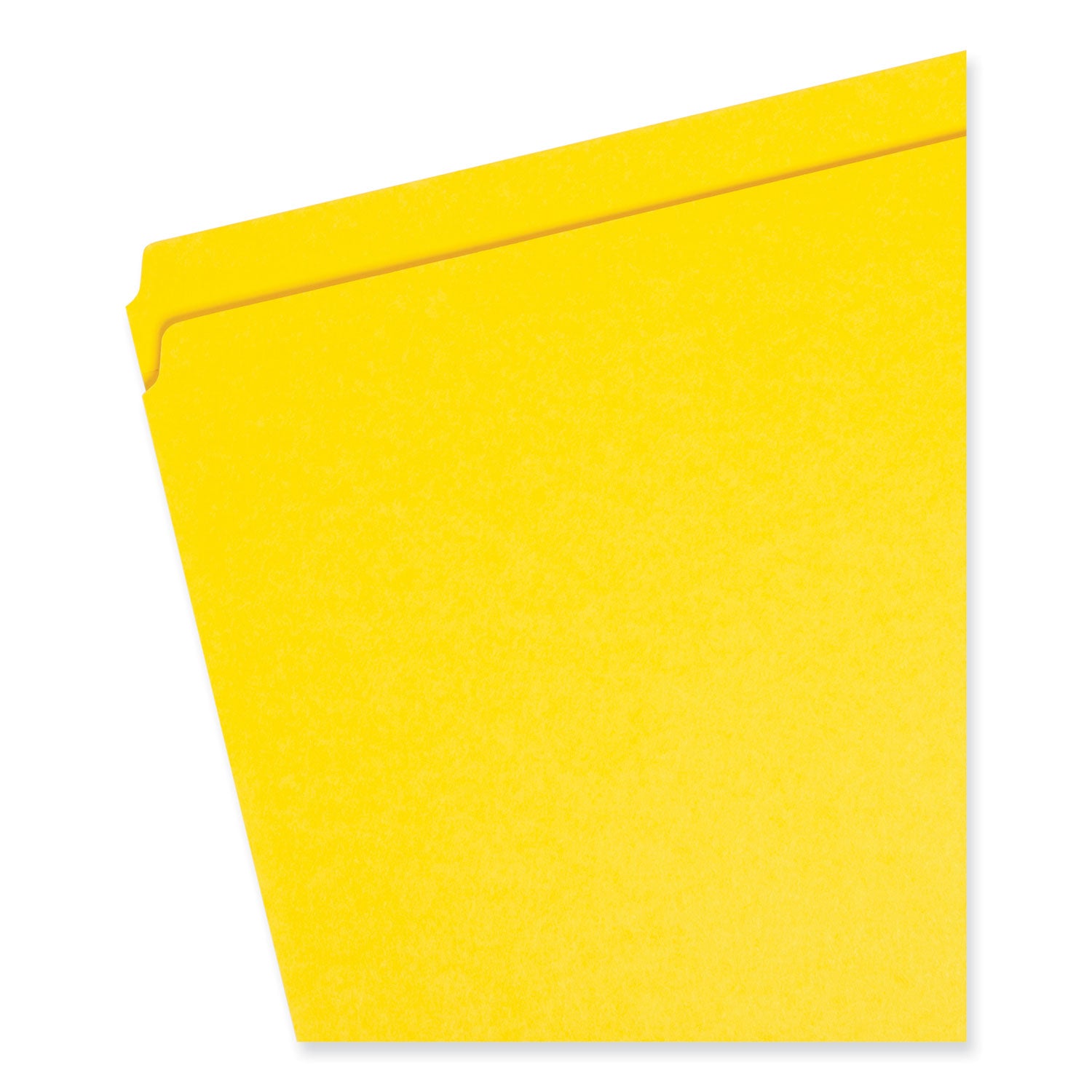 Reinforced Top Tab Colored File Folders, Straight Tabs, Letter Size, 0.75" Expansion, Yellow, 100/Box - 