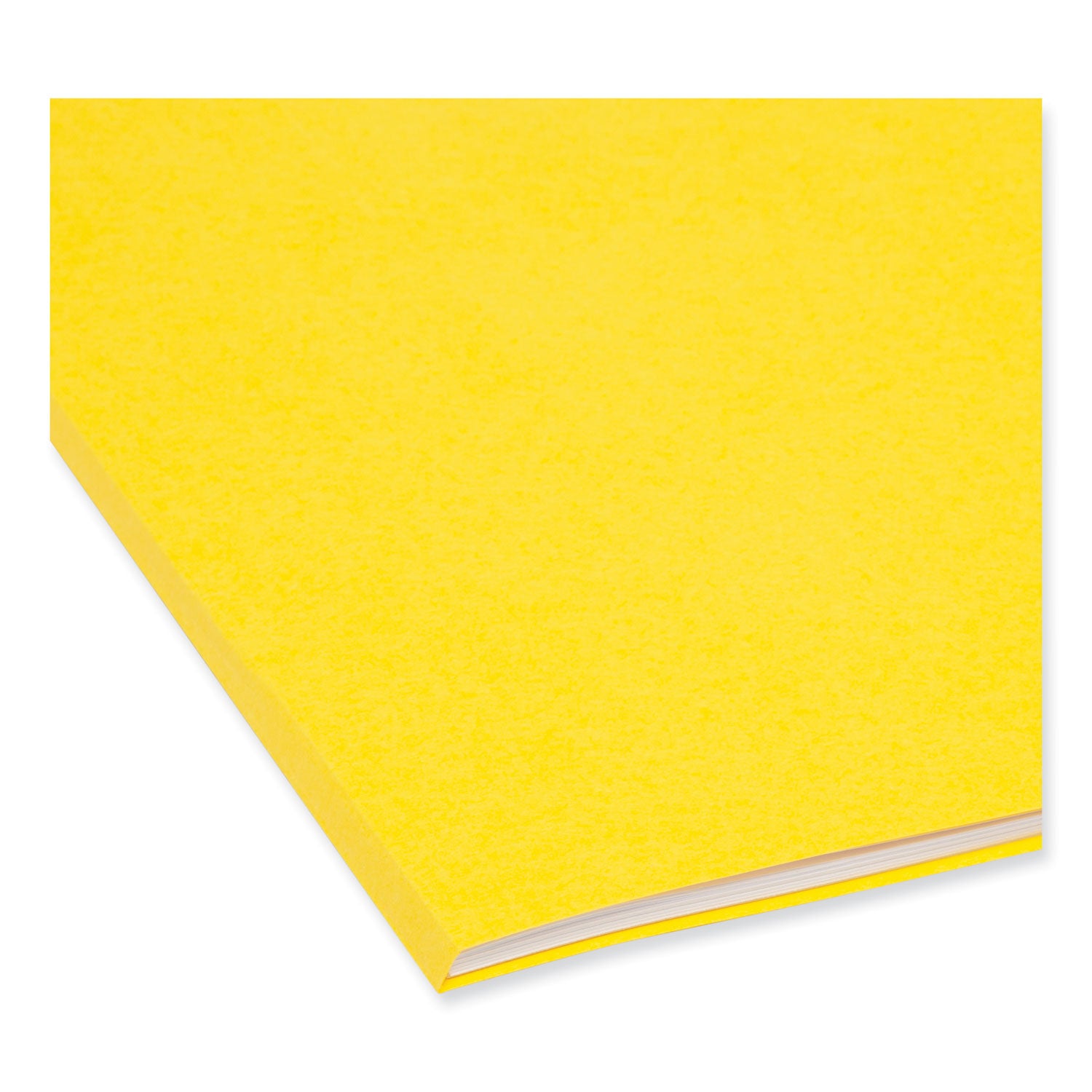 Colored File Folders, 1/3-Cut Tabs: Assorted, Letter Size, 0.75" Expansion, Yellow, 100/Box - 