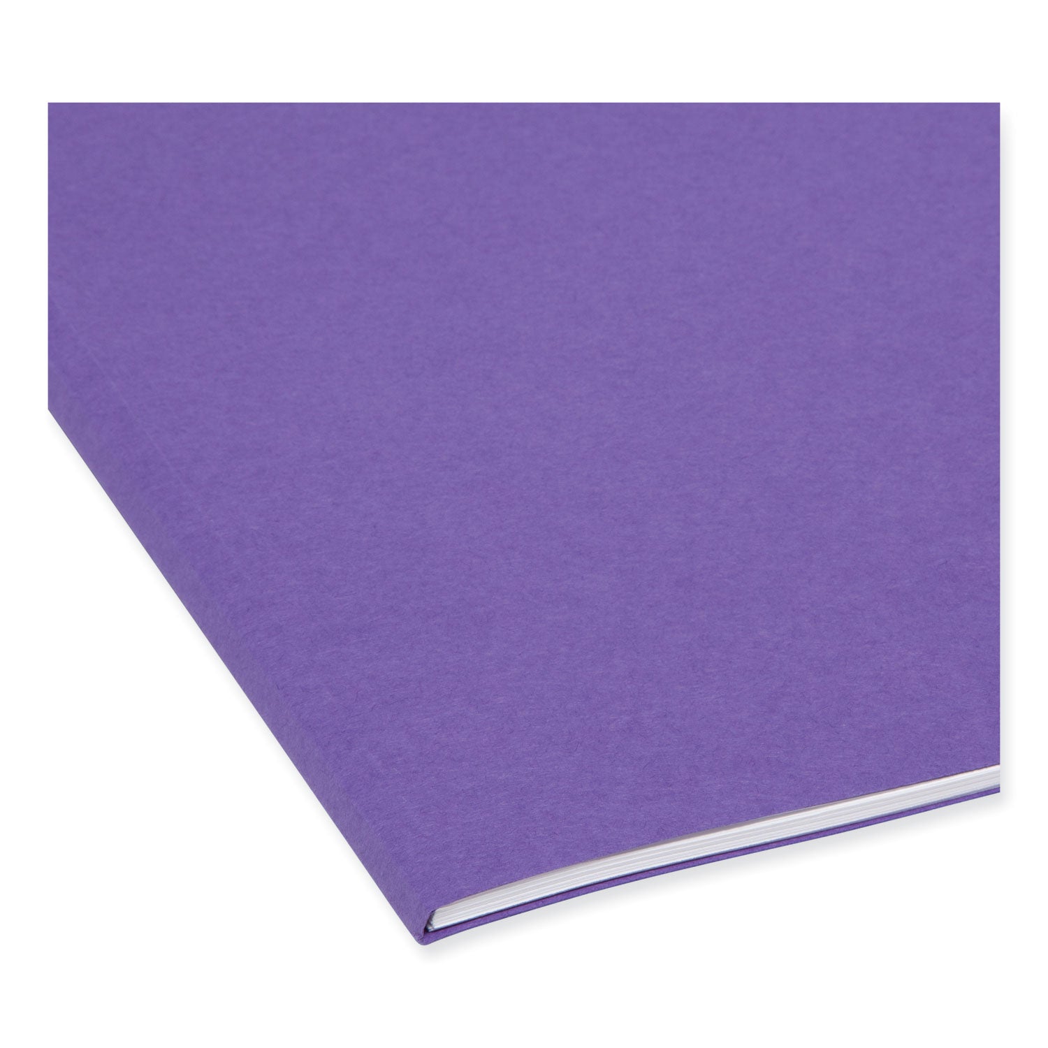 Colored File Folders, 1/3-Cut Tabs: Assorted, Letter Size, 0.75" Expansion, Purple, 100/Box - 