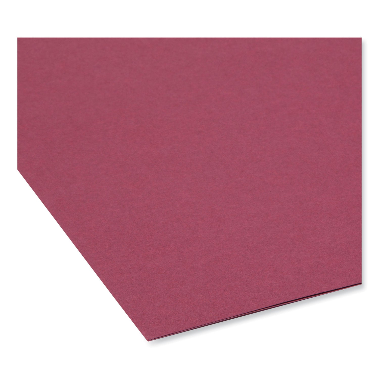 Reinforced Top Tab Colored File Folders, 1/3-Cut Tabs: Assorted, Letter Size, 0.75" Expansion, Maroon, 100/Box - 