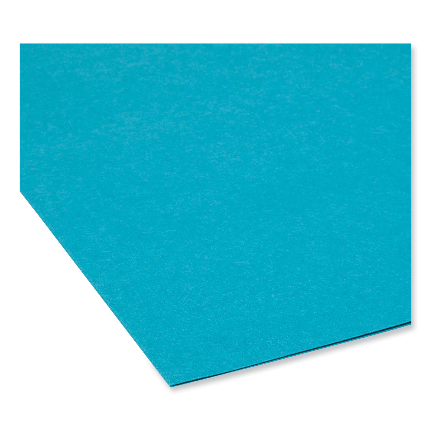 Reinforced Top Tab Colored File Folders, 1/3-Cut Tabs: Assorted, Letter Size, 0.75" Expansion, Teal, 100/Box - 