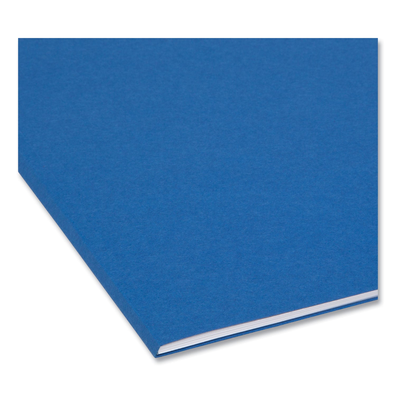 Colored File Folders, 1/3-Cut Tabs: Assorted, Letter Size, 0.75" Expansion, Navy Blue, 100/Box - 