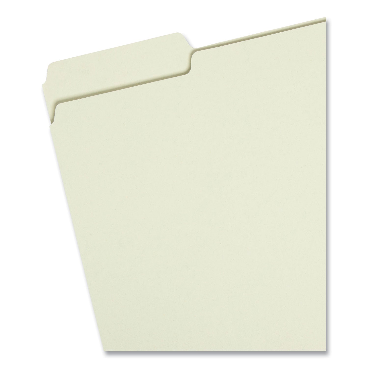 Expanding Recycled Heavy Pressboard Folders, 1/3-Cut Tabs: Assorted, Letter Size, 1" Expansion, Gray-Green, 25/Box - 