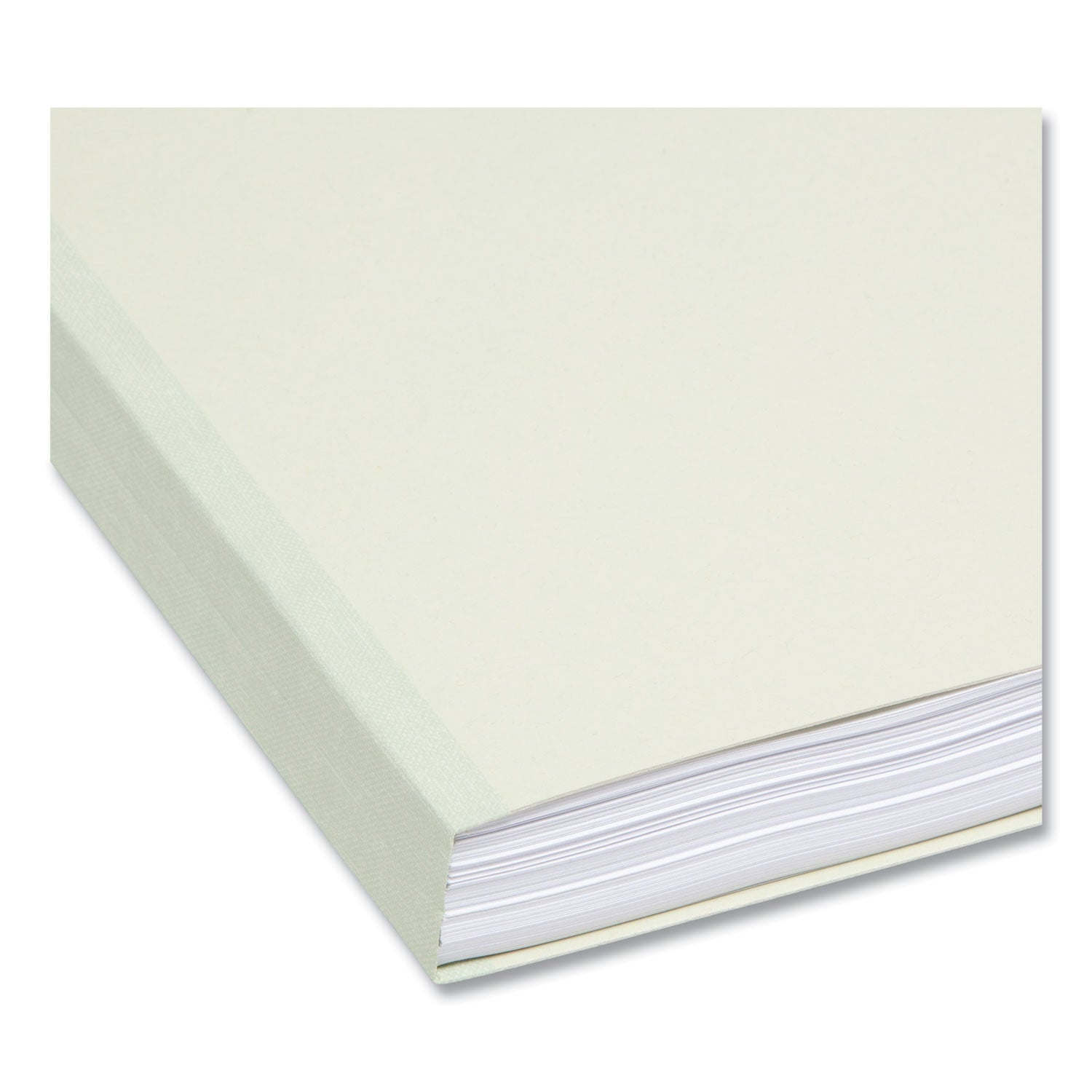 Expanding Recycled Heavy Pressboard Folders, 1/3-Cut Tabs: Assorted, Letter Size, 1" Expansion, Gray-Green, 25/Box - 