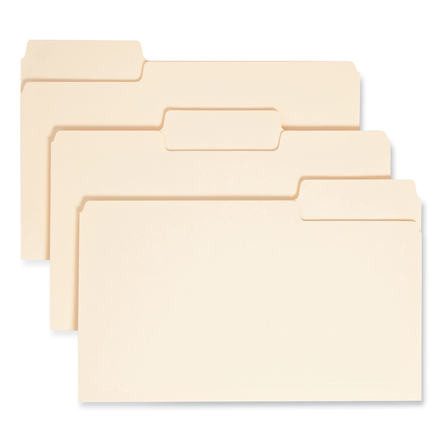 SuperTab Top Tab File Folders, 1/3-Cut Tabs: Assorted, Legal Size, 0.75" Expansion, 11-pt Manila, 100/Box - 