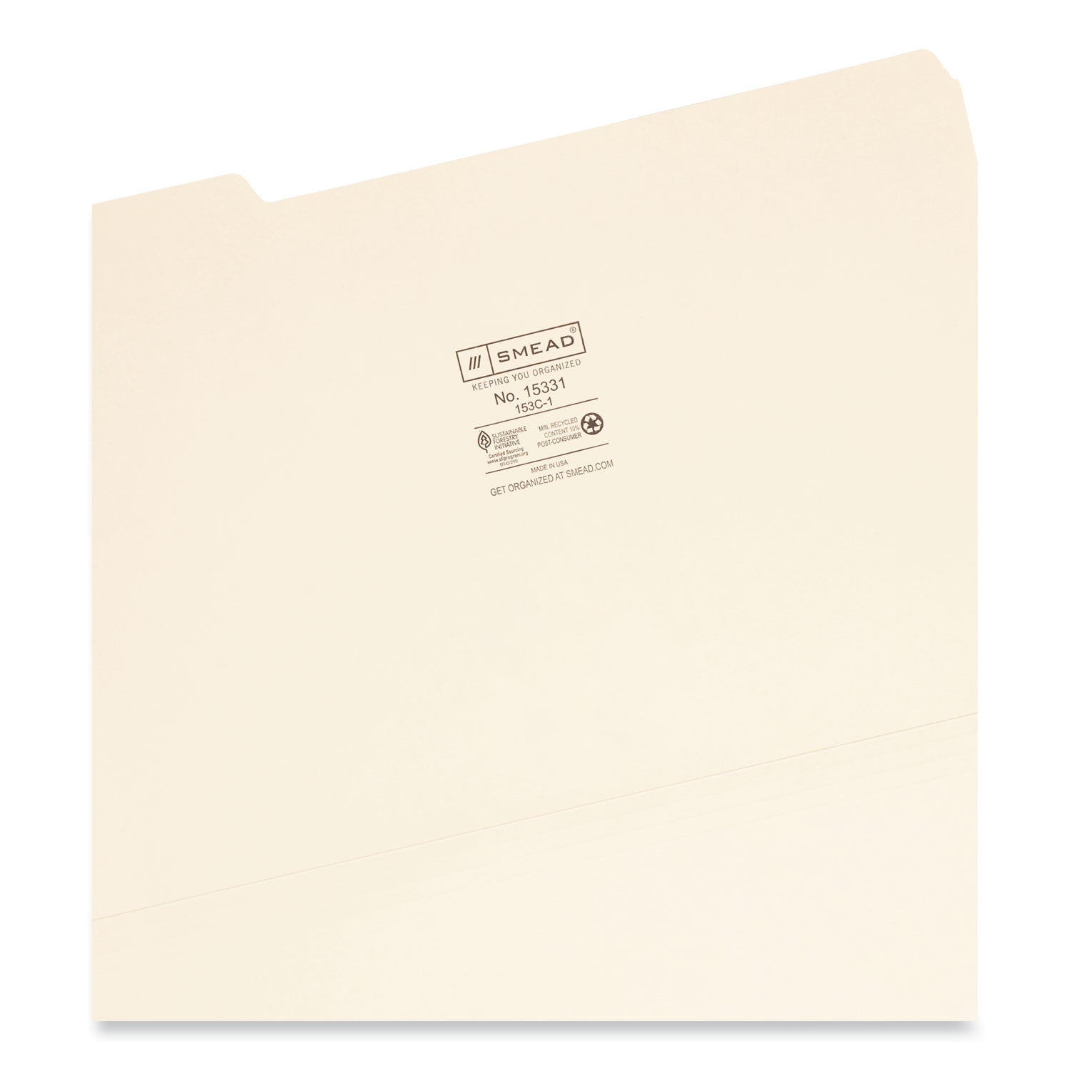 Manila File Folders, 1/3-Cut Tabs: Left Position, Legal Size, 0.75" Expansion, Manila, 100/Box - 