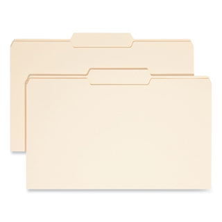 Manila File Folders, 1/3-Cut Tabs: Center Position, Legal Size, 0.75" Expansion, Manila, 100/Box