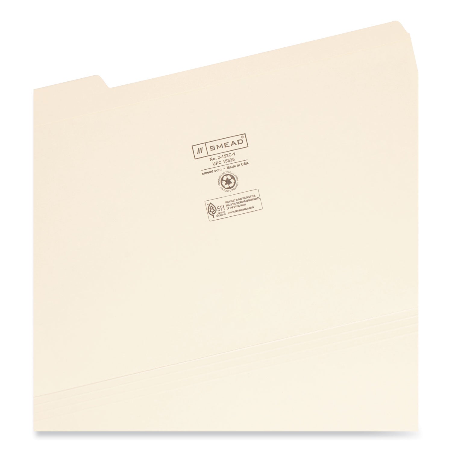 Reinforced Tab Manila File Folders, 1/3-Cut Tabs: Left Position, Legal Size, 0.75" Expansion, 11-pt Manila, 100/Box - 