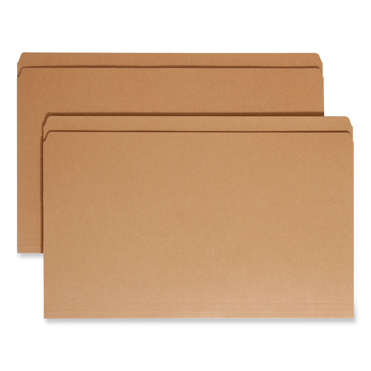 Heavyweight Kraft File Folder, Straight Tabs, Legal Size, 0.75" Expansion, 11-pt Kraft, Brown, 100/Box - 