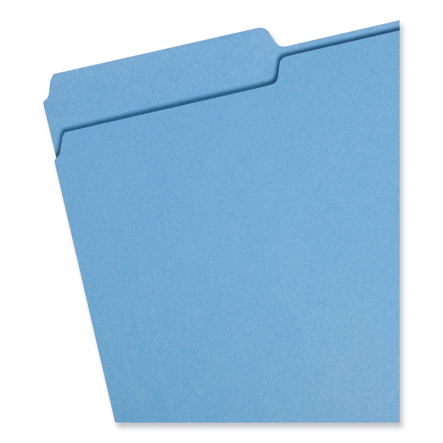 Colored File Folders, 1/3-Cut Tabs: Assorted, Legal Size, 0.75" Expansion, Blue, 100/Box - 