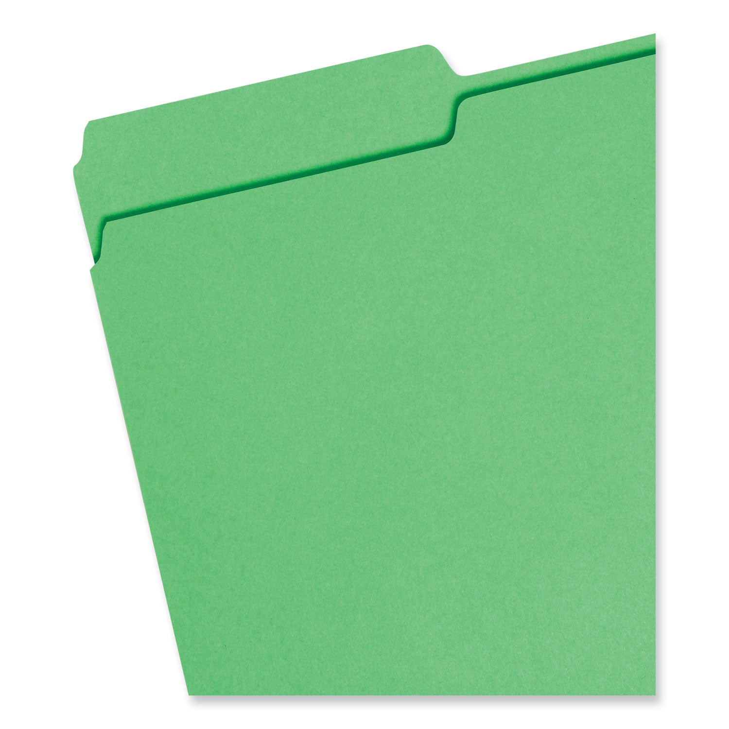 Colored File Folders, 1/3-Cut Tabs: Assorted, Legal Size, 0.75" Expansion, Green, 100/Box - 