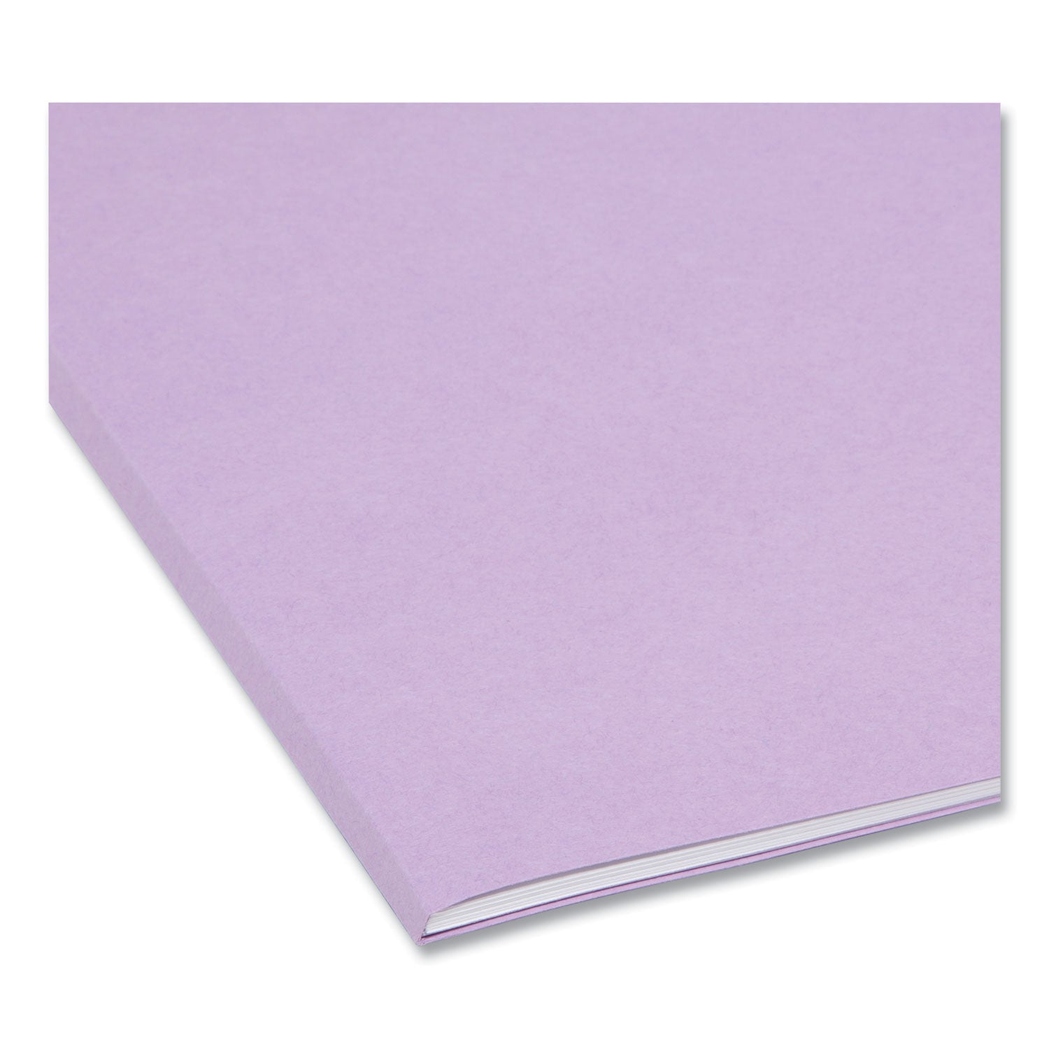 Reinforced Top Tab Colored File Folders, Straight Tabs, Legal Size, 0.75" Expansion, Lavender, 100/Box - 