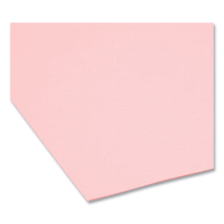 Reinforced Top Tab Colored File Folders, 1/3-Cut Tabs: Assorted, Legal Size, 0.75" Expansion, Pink, 100/Box