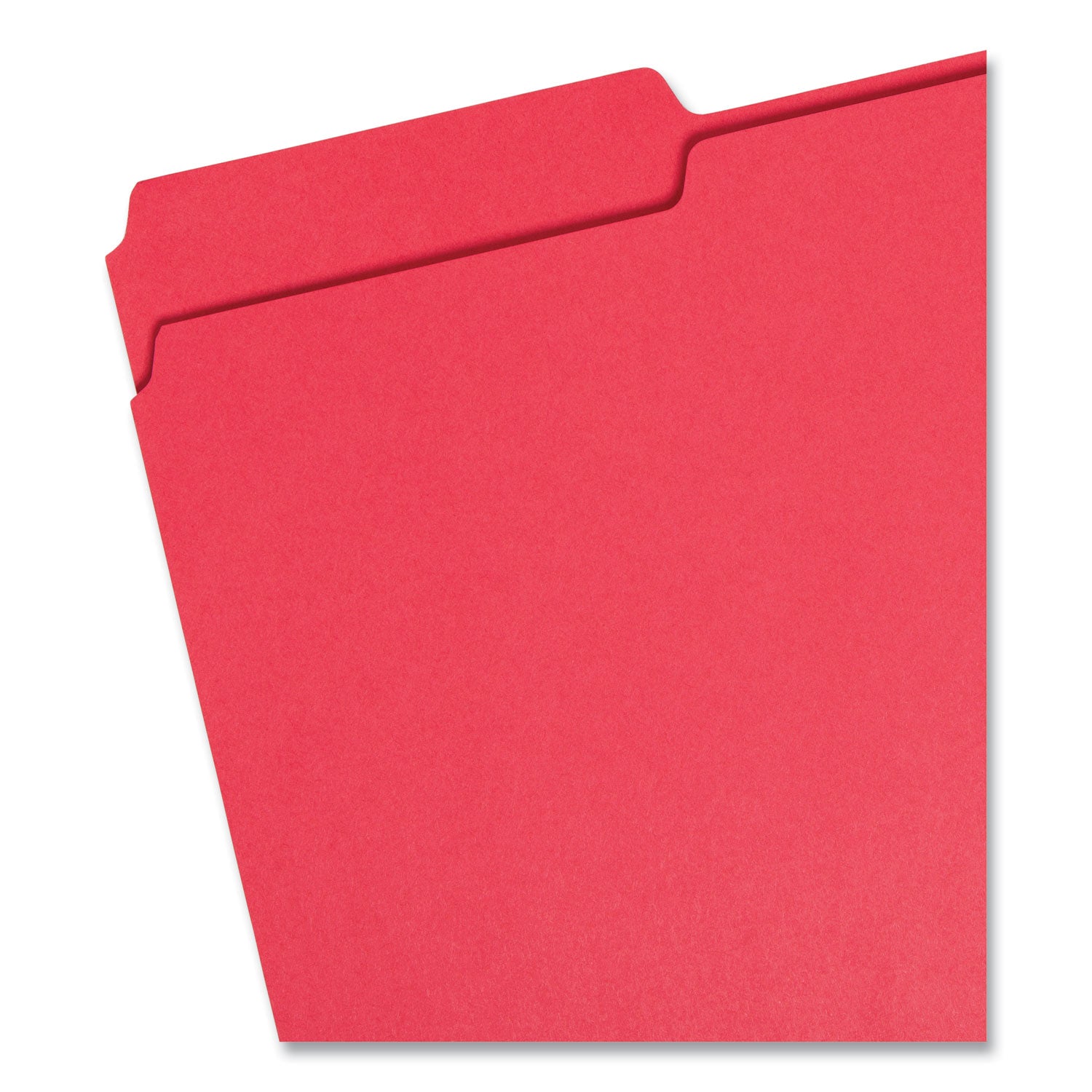 Colored File Folders, 1/3-Cut Tabs: Assorted, Legal Size, 0.75" Expansion, Red, 100/Box - 