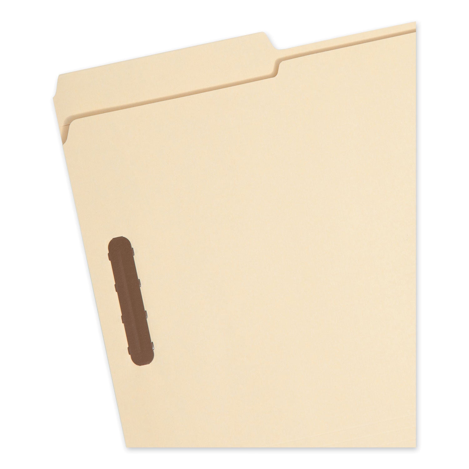Top Tab Fastener Folders, 1/3-Cut Tabs: Assorted, 0.75" Expansion, 2 Fasteners, Legal Size, Manila Exterior, 50/Box - 