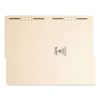 Top Tab Fastener Folders, Guide-Height 2/5-Cut Tabs, 0.75" Expansion, 2 Fasteners, Legal Size, 11-pt Manila, 50/Box