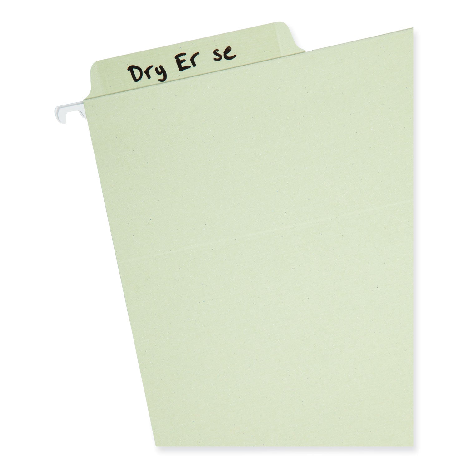 Erasable FasTab Hanging Folders, Letter Size, 1/3-Cut Tabs, Moss, 20/Box - 