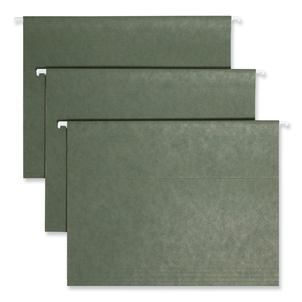 Hanging Folders, Letter Size, 1/3-Cut Tabs, Standard Green, 25/Box - 