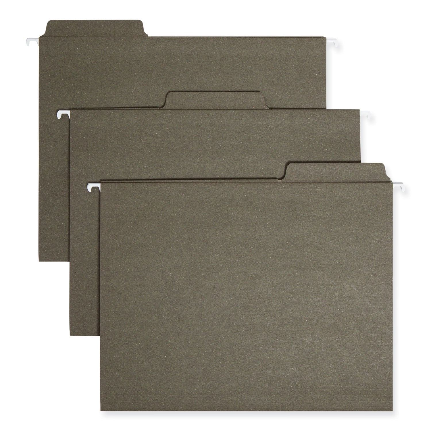 FasTab Hanging Folders, Letter Size, 1/3-Cut Tabs, Standard Green, 20/Box - 