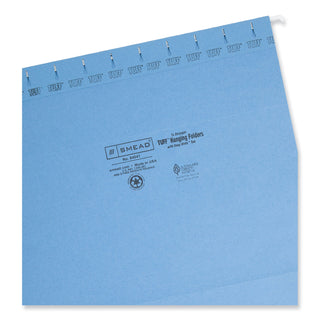 TUFF Hanging Folders with Easy Slide Tab, Letter Size, 1/3-Cut Tabs, Blue, 18/Box - 