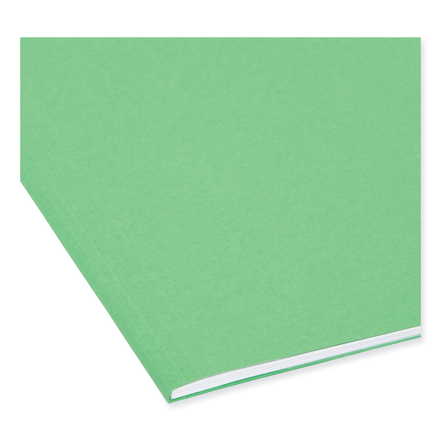 TUFF Hanging Folders with Easy Slide Tab, Letter Size, 1/3-Cut Tabs, Green, 18/Box - 