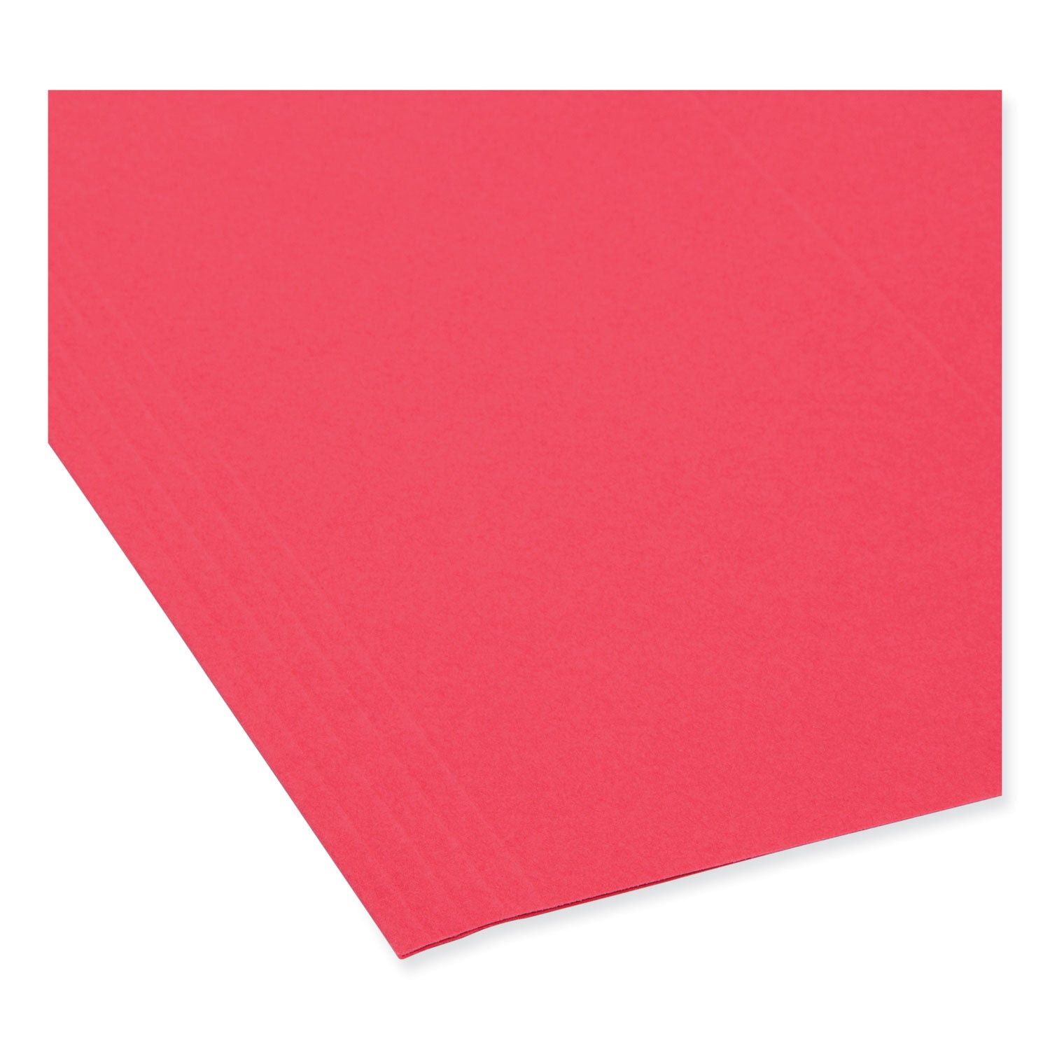 TUFF Hanging Folders with Easy Slide Tab, Letter Size, 1/3-Cut Tabs, Red, 18/Box - 