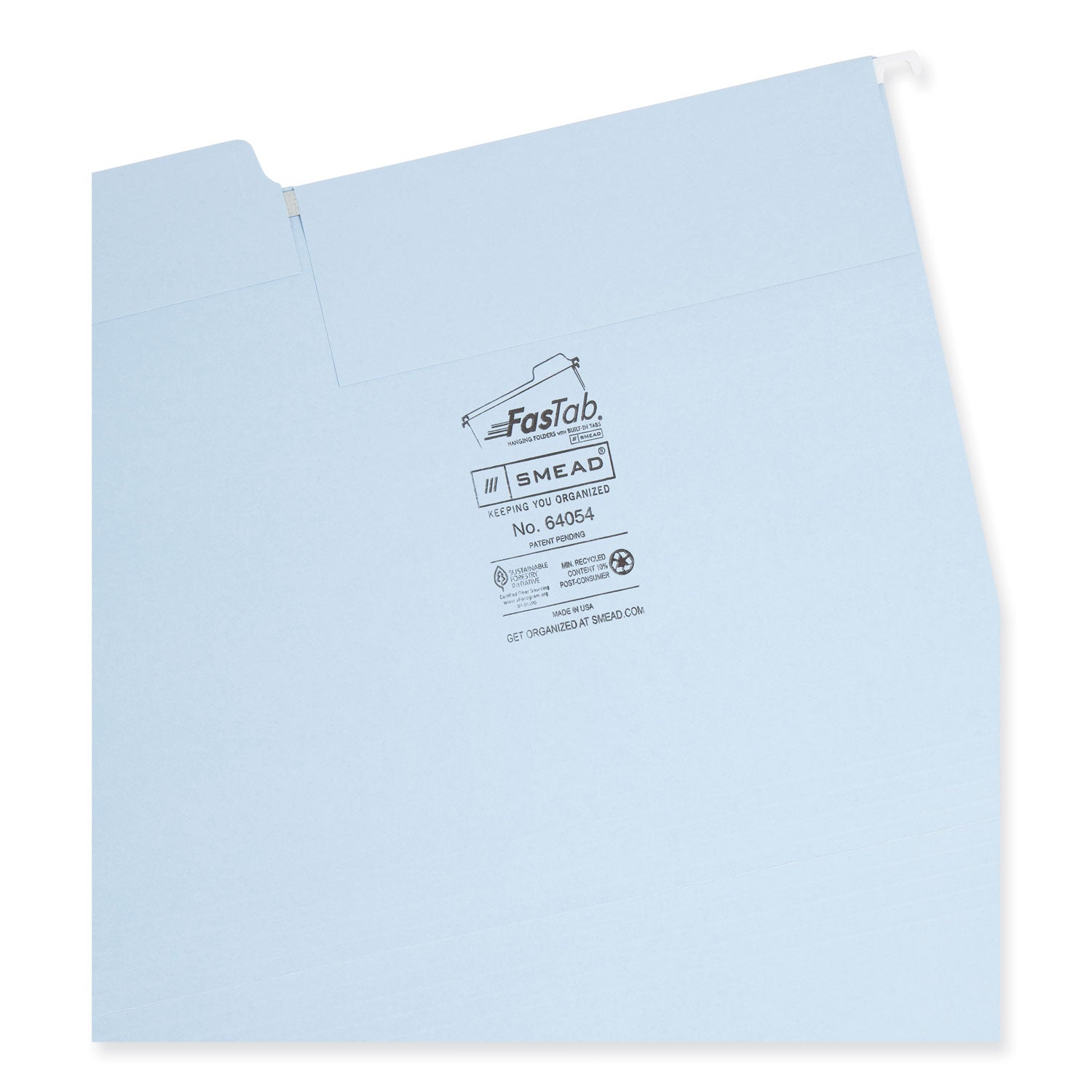 FasTab Hanging Folders, Letter Size, 1/3-Cut Tabs, Assorted Earthtone Colors, 18/Box - 