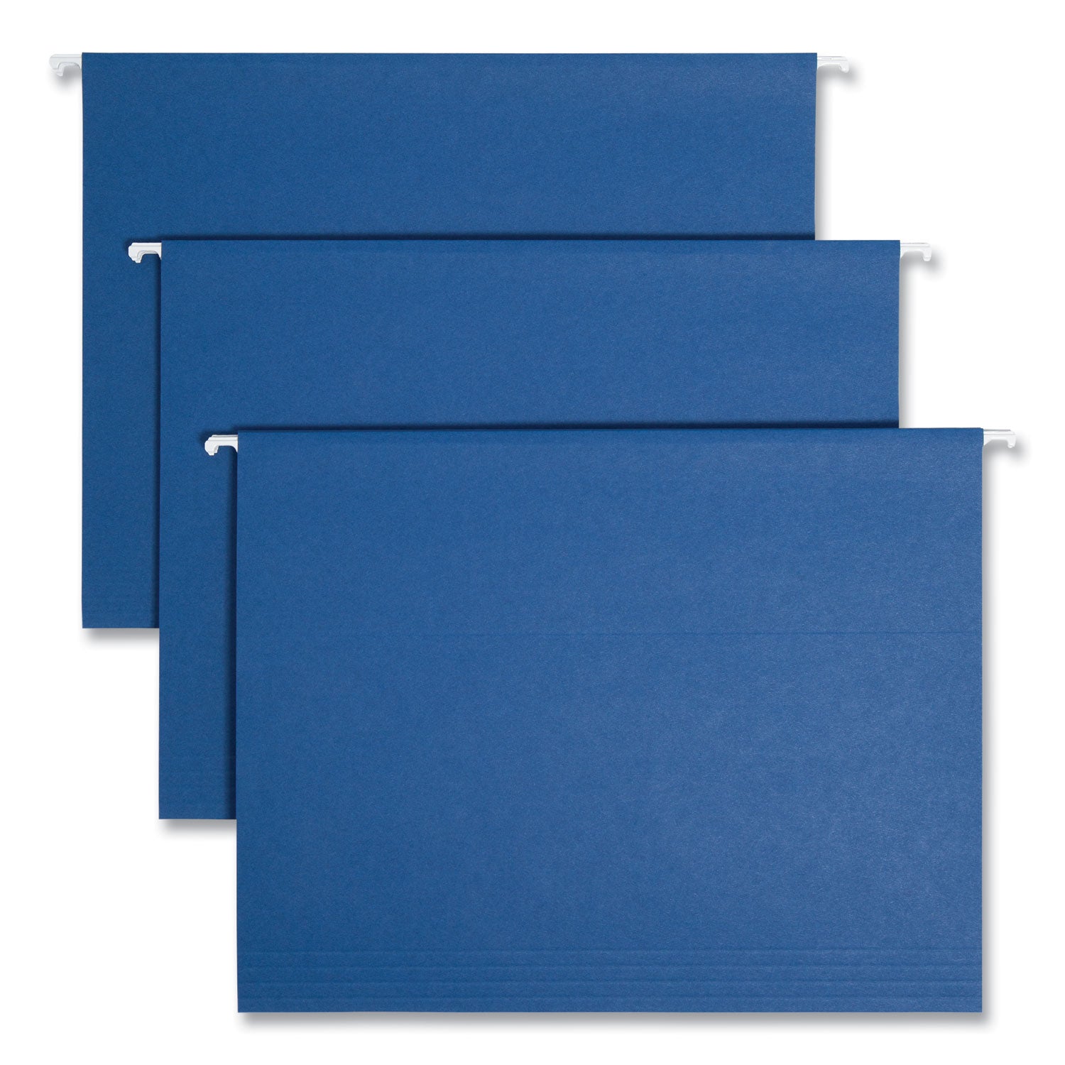 Colored Hanging File Folders with 1/5 Cut Tabs, Letter Size, 1/5-Cut Tabs, Navy, 25/Box - 