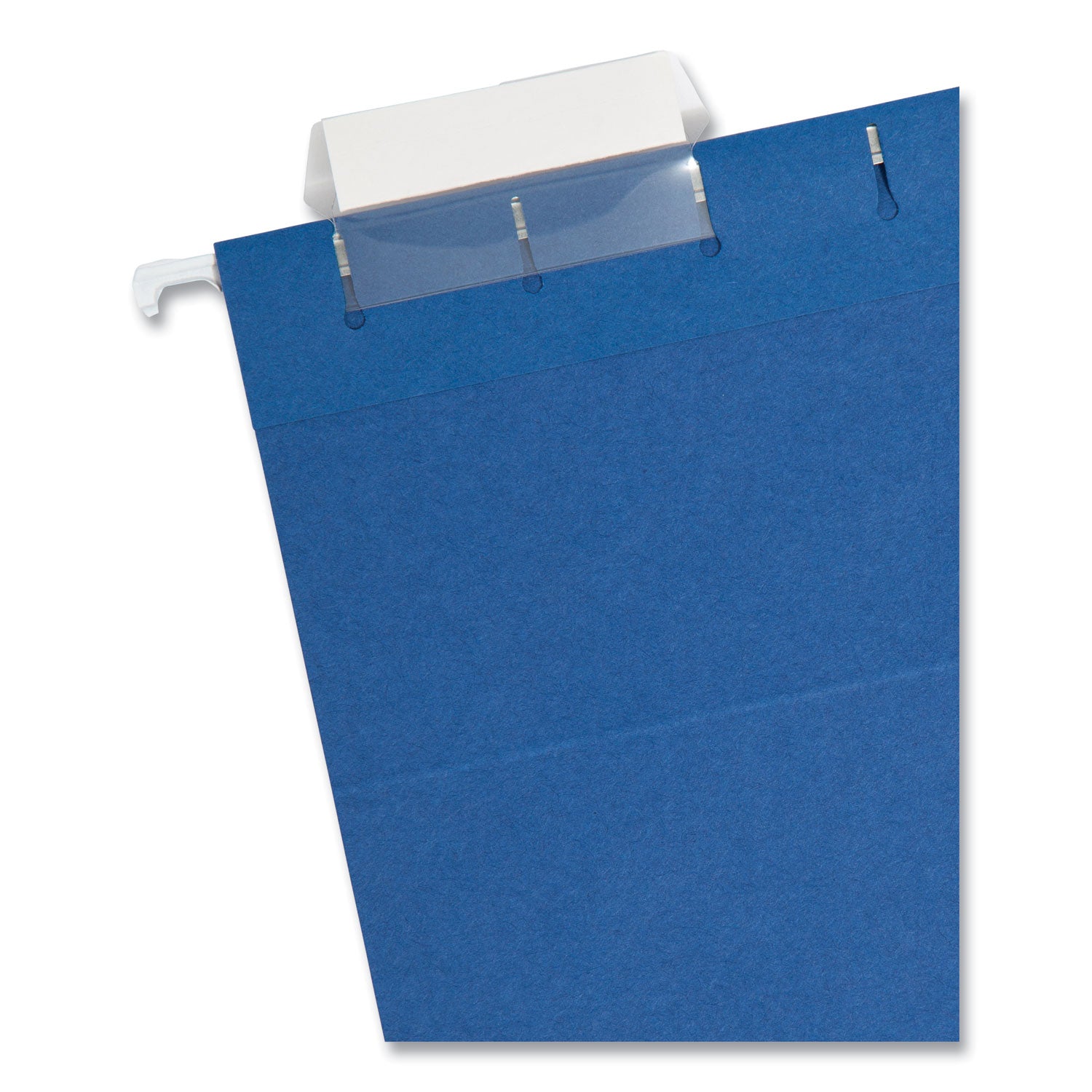 Colored Hanging File Folders with 1/5 Cut Tabs, Letter Size, 1/5-Cut Tabs, Navy, 25/Box - 