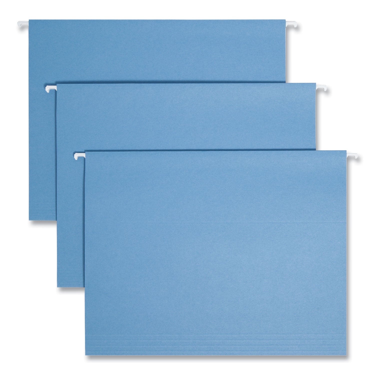 Colored Hanging File Folders with 1/5 Cut Tabs, Letter Size, 1/5-Cut Tabs, Blue, 25/Box - 