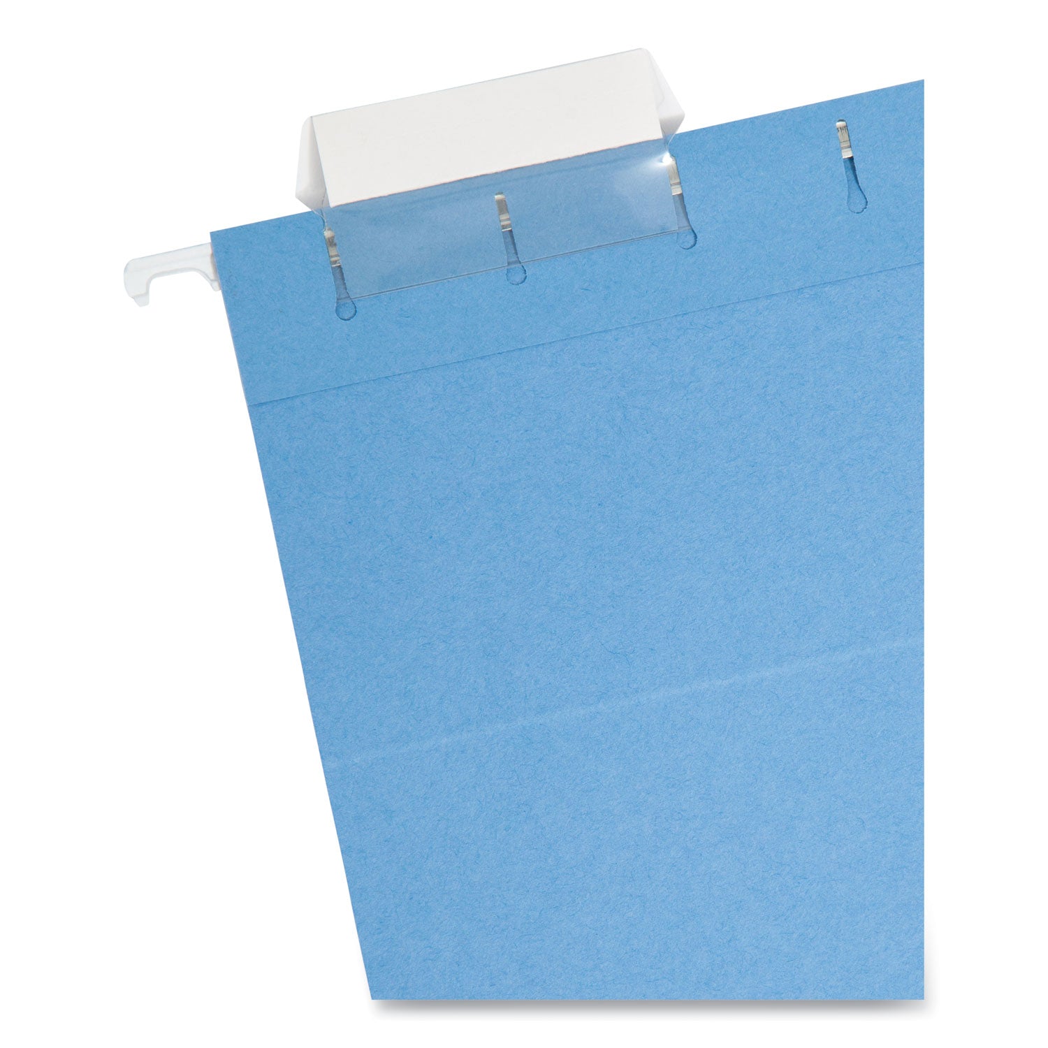 Colored Hanging File Folders with 1/5 Cut Tabs, Letter Size, 1/5-Cut Tabs, Blue, 25/Box - 