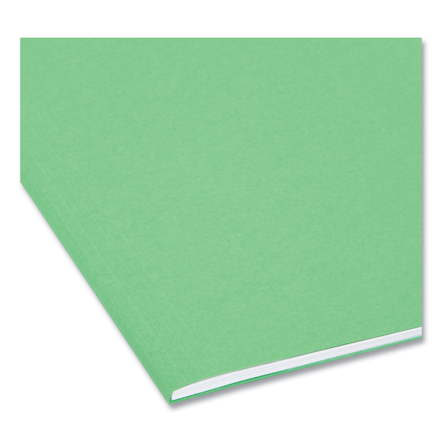 Colored Hanging File Folders with 1/5 Cut Tabs, Letter Size, 1/5-Cut Tabs, Green, 25/Box - 