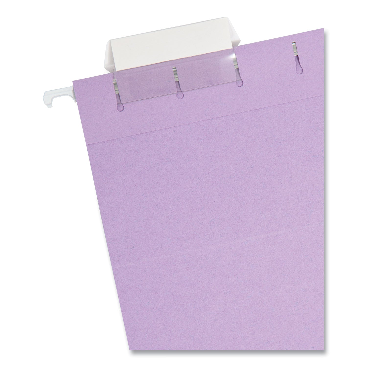 Colored Hanging File Folders with 1/5 Cut Tabs, Letter Size, 1/5-Cut Tabs, Lavender, 25/Box - 