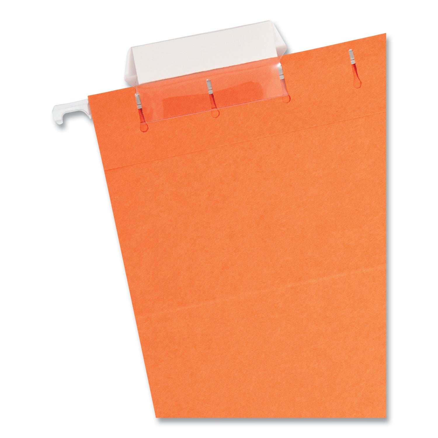 Colored Hanging File Folders with 1/5 Cut Tabs, Letter Size, 1/5-Cut Tabs, Orange, 25/Box - 
