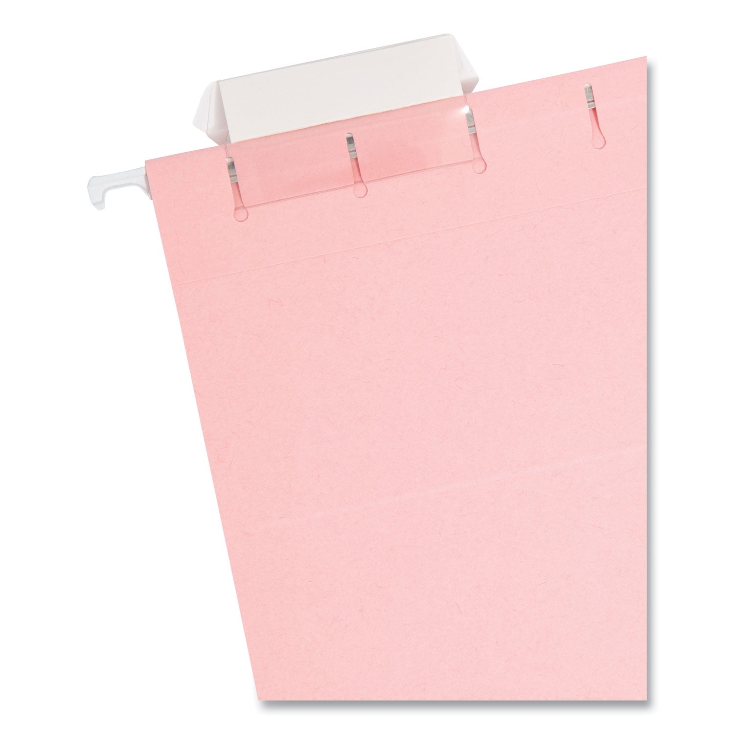 Colored Hanging File Folders with 1/5 Cut Tabs, Letter Size, 1/5-Cut Tabs, Pink, 25/Box - 